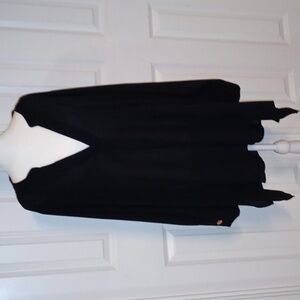 Women's sheer black tunic blouse, size 24